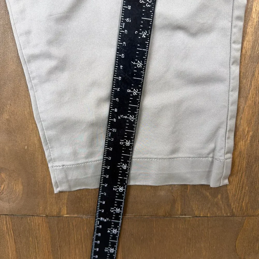Banana Republic Mens Pants Gray Slim Fit Chinos Casual Workwear Stretch 36x30